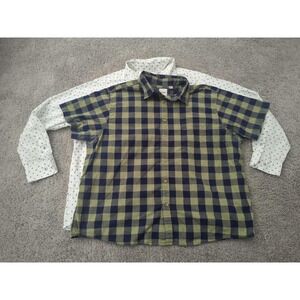 Lot‎ of 2 ROWM Button Up Shirt Mens 2XB BIG Short Chest Pocket